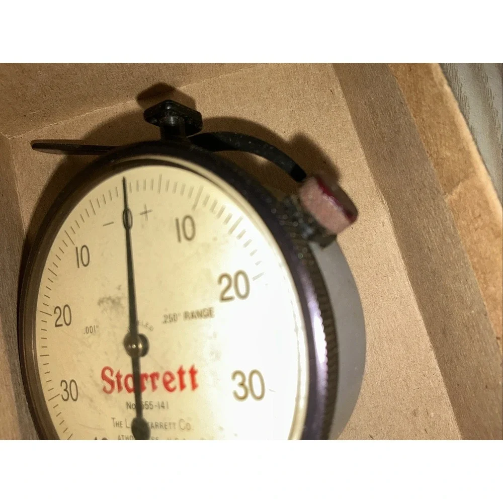 Starrett 655-141 Dial Indicator‎ .001 Drop Gage .250 Range of Travel